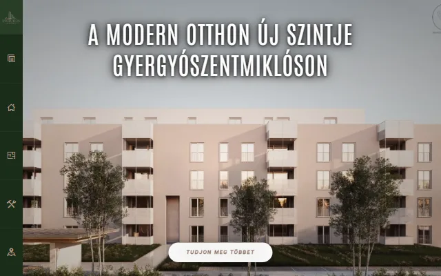 EvoPark ingatlanbemutató weboldal